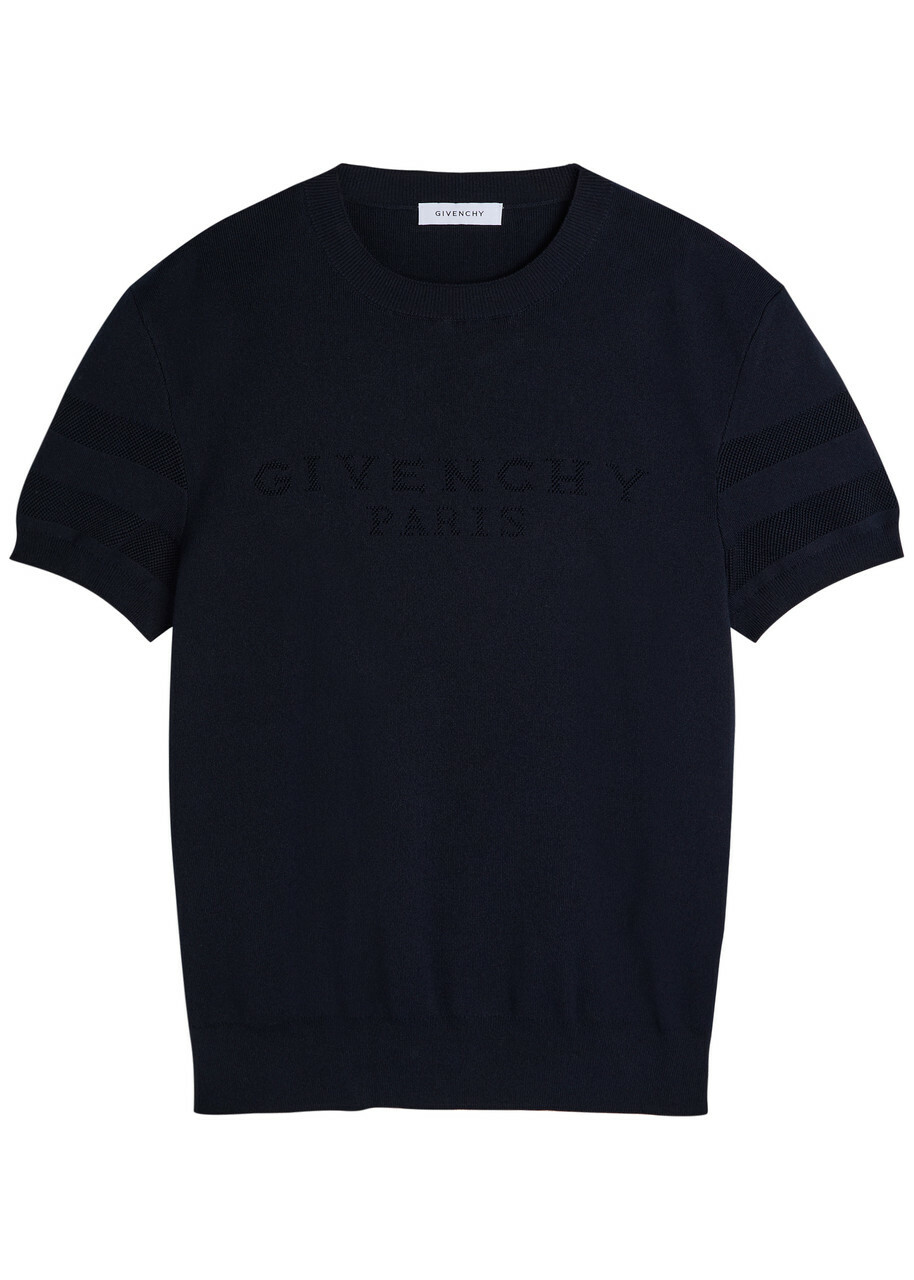 Givenchy Cuban Embroidered Star Collar Polo Black Givenchy