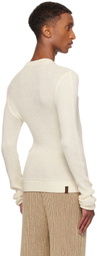 Isa Boulder SSENSE Exclusive Off-White Bow Long Sleeve T-shirt