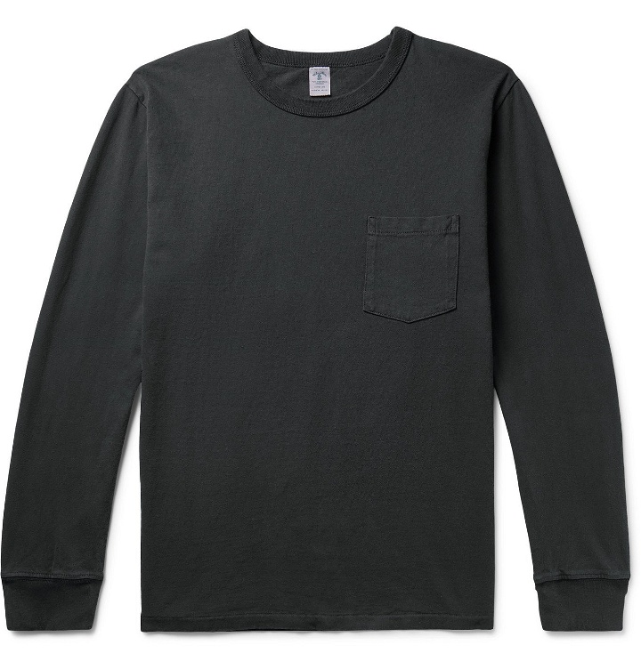 Photo: Velva Sheen - Pigment-Dyed Cotton-Jersey T-Shirt - Gray