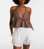 Montce Emma ruffled polka-dot top