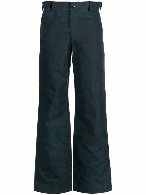 Photo: Sinead O'Dwyer Blue Cotton Drill Straight-Leg Trousers