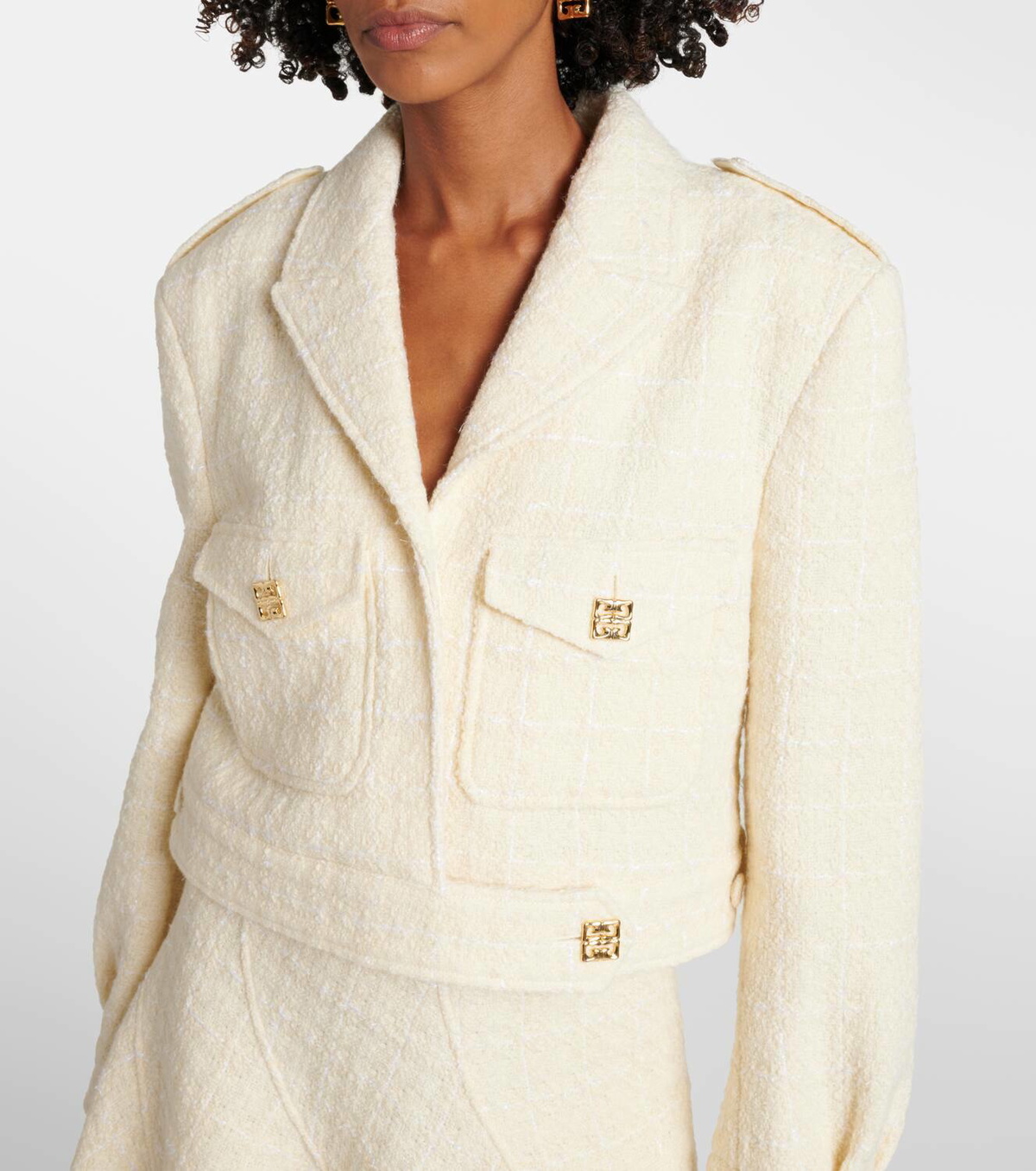 Givenchy 4G Liquid cropped tweed jacket Givenchy