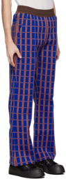 Marni Blue & Orange Check Jacquard Lounge Pants