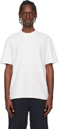 Hugo White Relaxed-Fit Logo-Print T-shirt