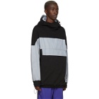 Colmar A.G.E. by Shayne Oliver Black and Silver Colorblocked Unisex Hoodie