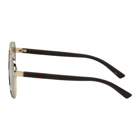 Gucci Gold and Grey Caravan Sunglasses