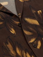 Nanushka - Venci Camp-Collar Printed Woven Shirt - Brown