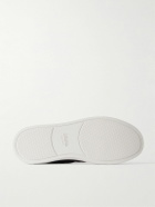 Zegna - Triple Stitch™ Leather-Trimmed Wool Slip-On Sneakers - Blue