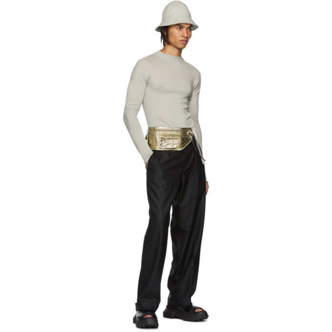 Rick Owens Gold Metallic Money Belt Pouch Rick Owens