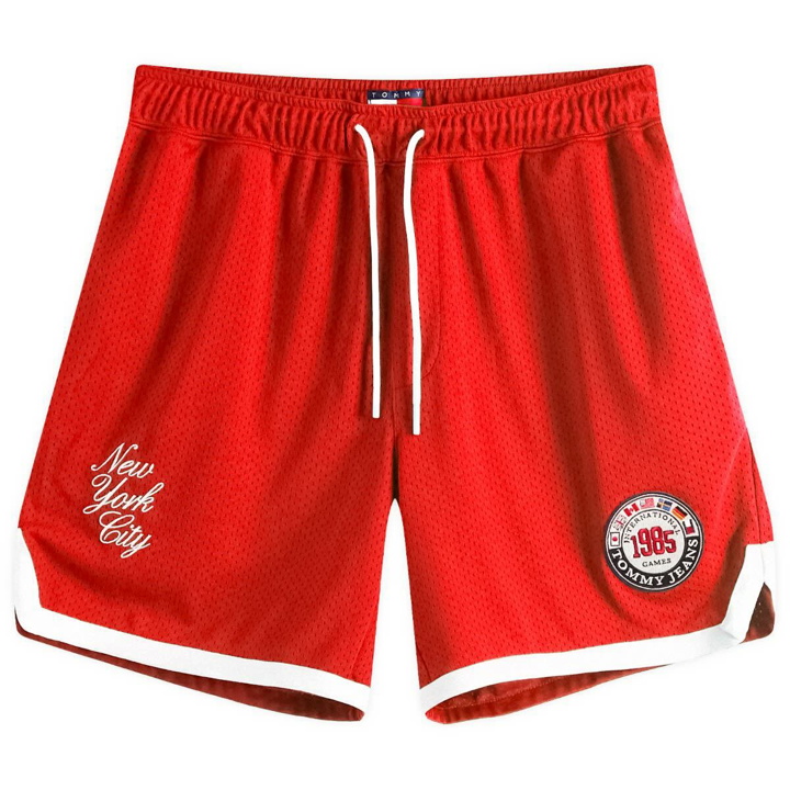 Photo: Tommy Jeans Men's Archive Games Shorts in Deep Crimson