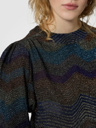 Missoni - Viscose lamé sweater with wave motif, Women, Multicoloured