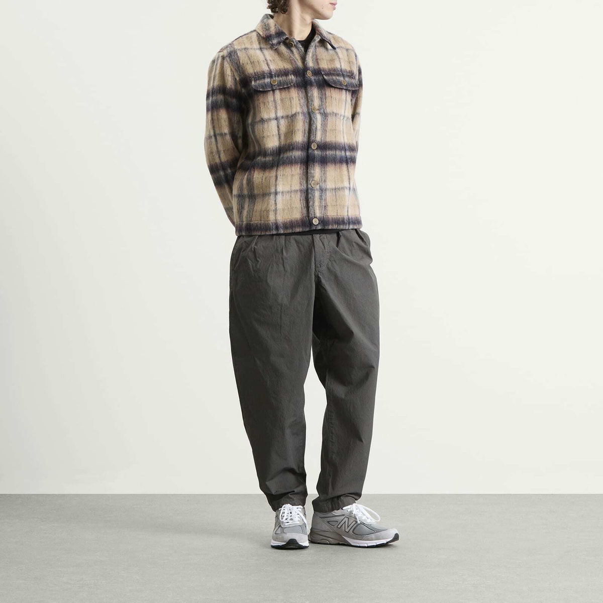 Kestin Men's Haston Jacket in Oat Check Brushed Wool