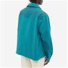 Checks Downtown Men's Polar Fleece Shirt Jacket in Teal