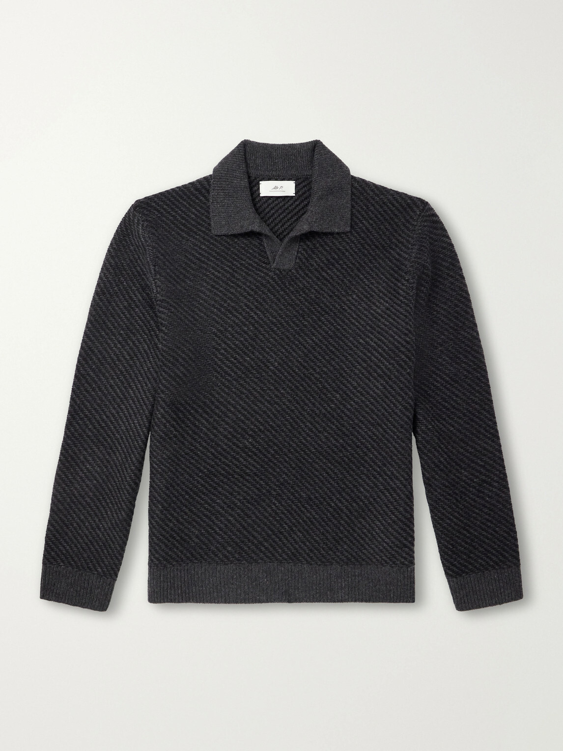 Mr P. - Wool Polo Sweater - Black