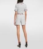 Thom Browne - High-rise gingham cotton shorts