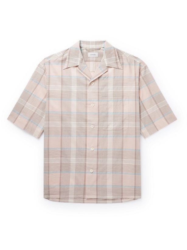 Photo: LEMAIRE - Camp-Collar Checked Cotton Shirt - Pink - IT 44