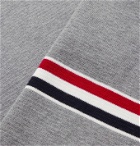 THOM BROWNE - Slim-Fit Striped Cotton Sweater - Gray