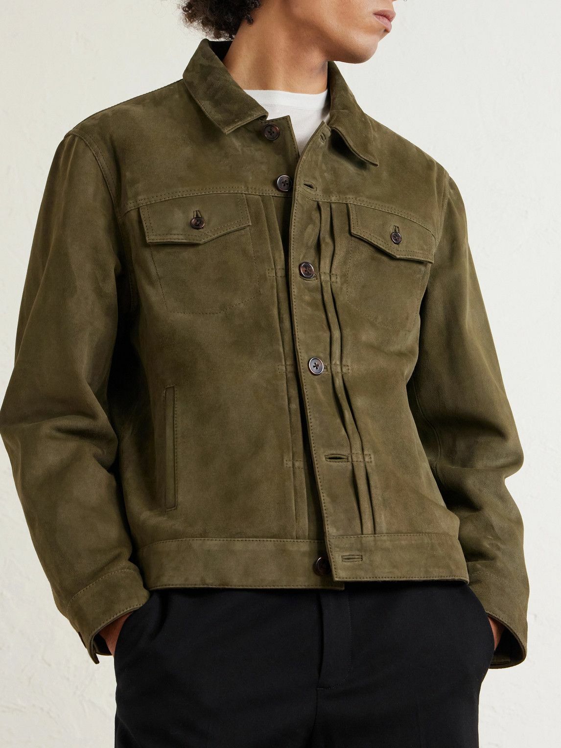 Officine Générale - Liam Suede Jacket - Green