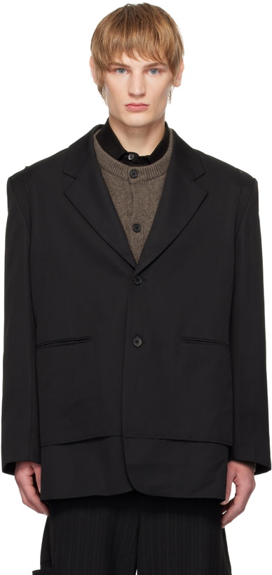 Photo: Youth Black Layered Tailored Blazer