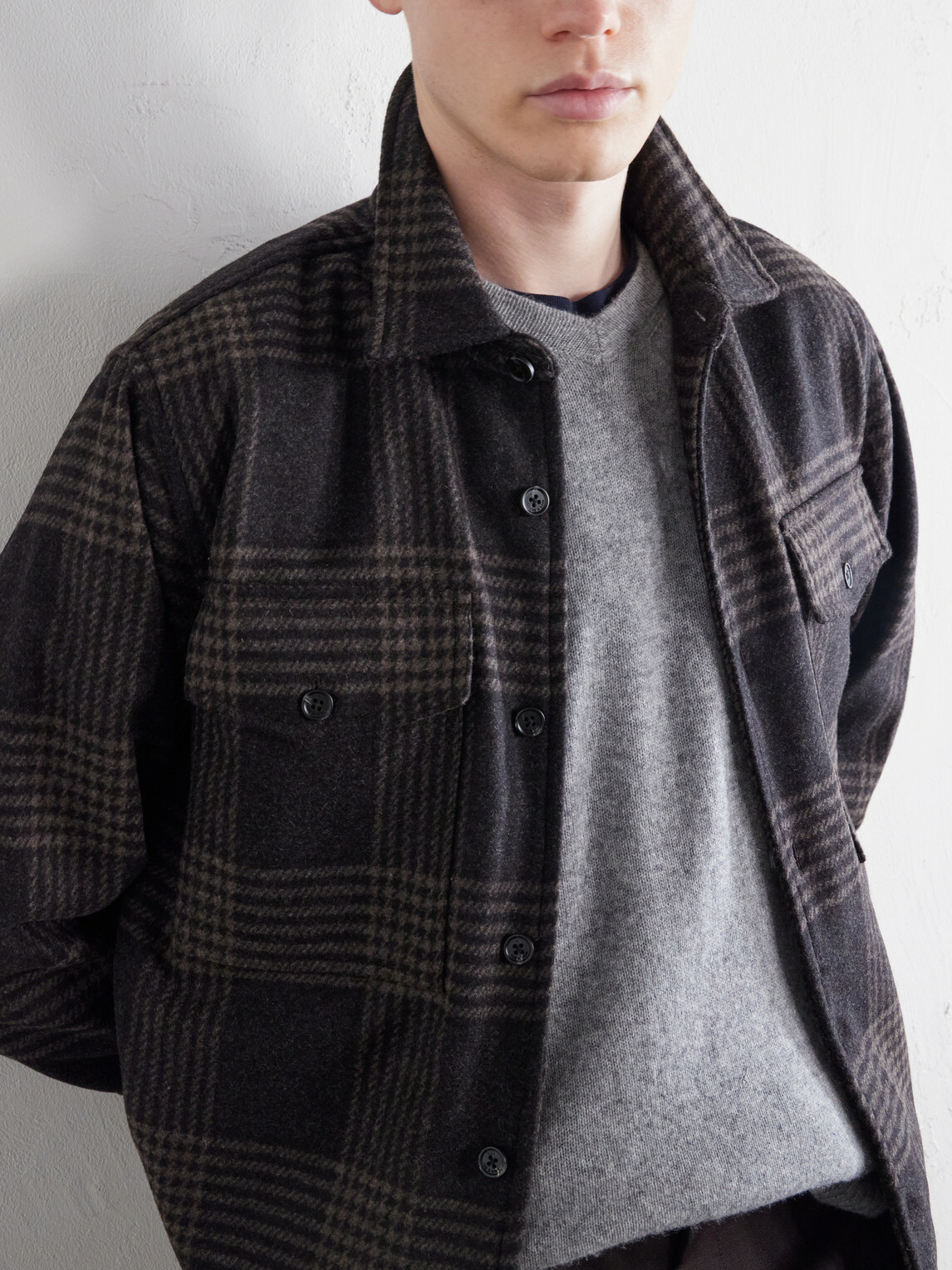 Rag & Bone - Austin Prince of Wales Wool-Blend Overshirt - Brown