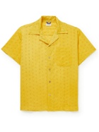 Post-Imperial - Ijebu Camp-Collar Printed Cotton Shirt - Yellow