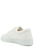 Jude Llow Telier Panelled Grained Leather Sneakers White