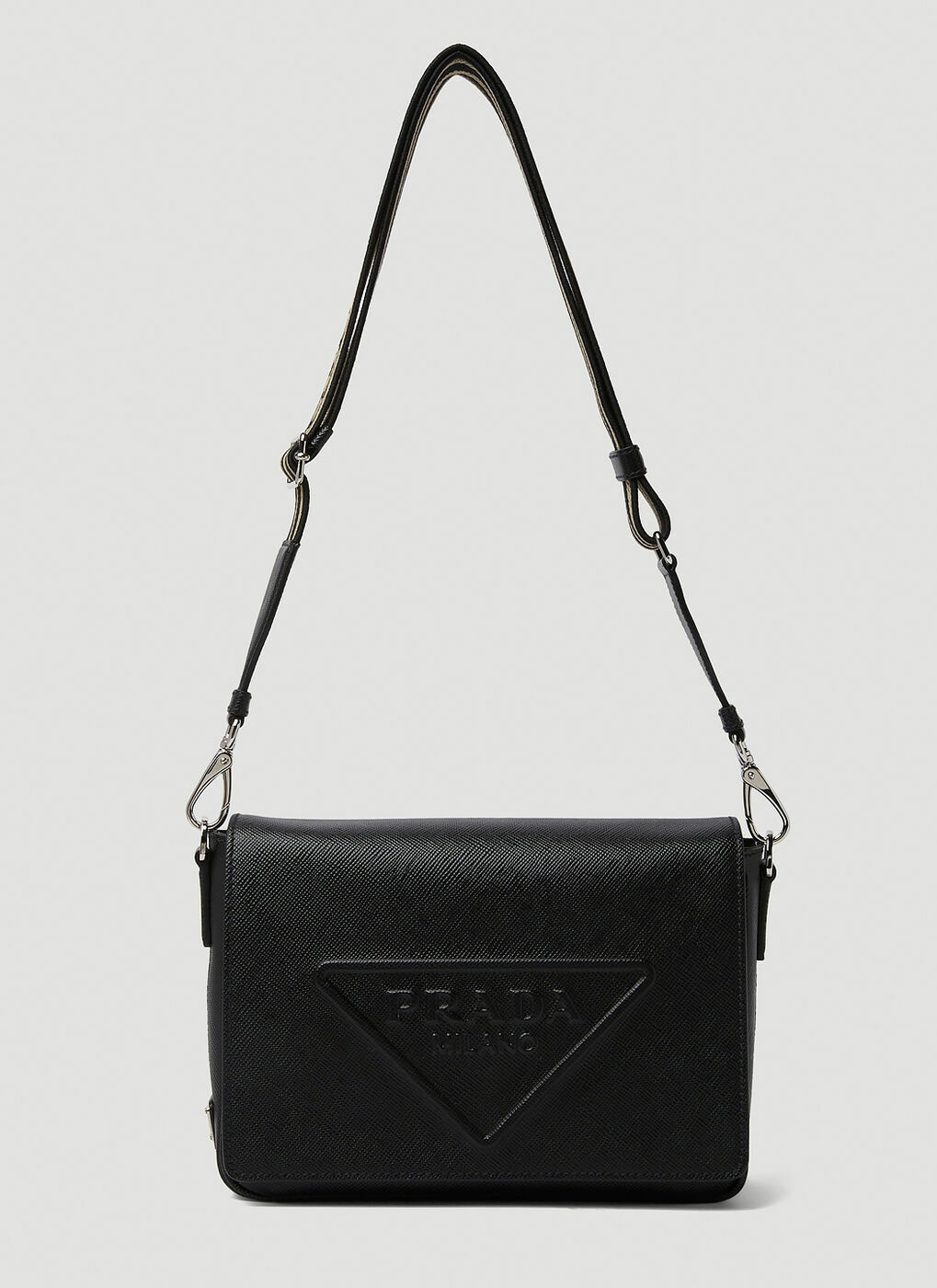 Prada Triangle Flap Leather Shoulder Bag