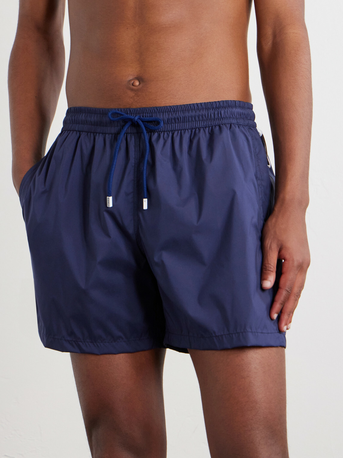 FEDELI - Madeira Airstop Straight-Leg Swim Shorts - Blue