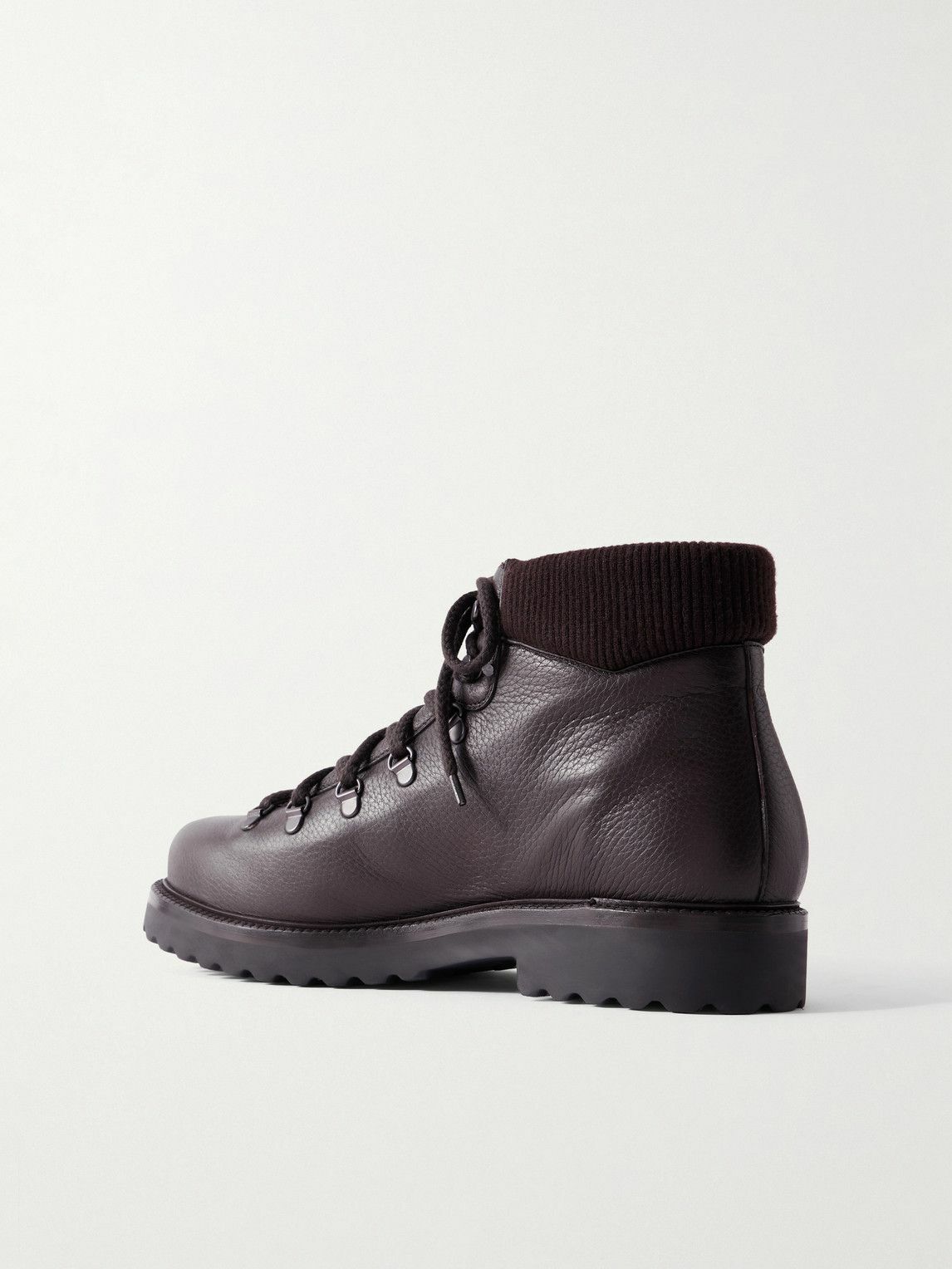 Loro Piana - New Laax Walk Full-Grain Leather Boots - Brown