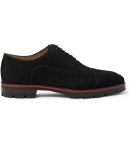 Christian Louboutin - Hubertus Cap-Toe Suede Oxford Shoes - Black