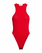 Laneus Womens Bodysuit in Tomato red