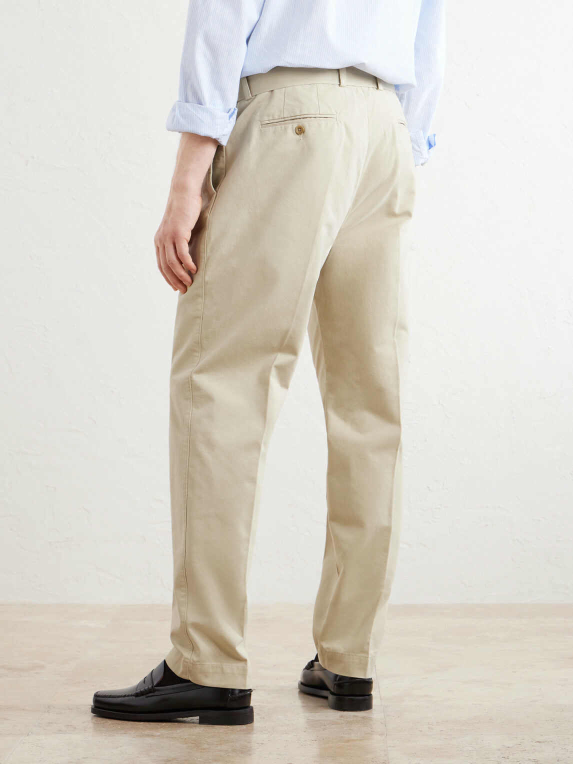 Officine Générale - Straight-Leg Pleated Cotton-Twill Chinos - Neutrals