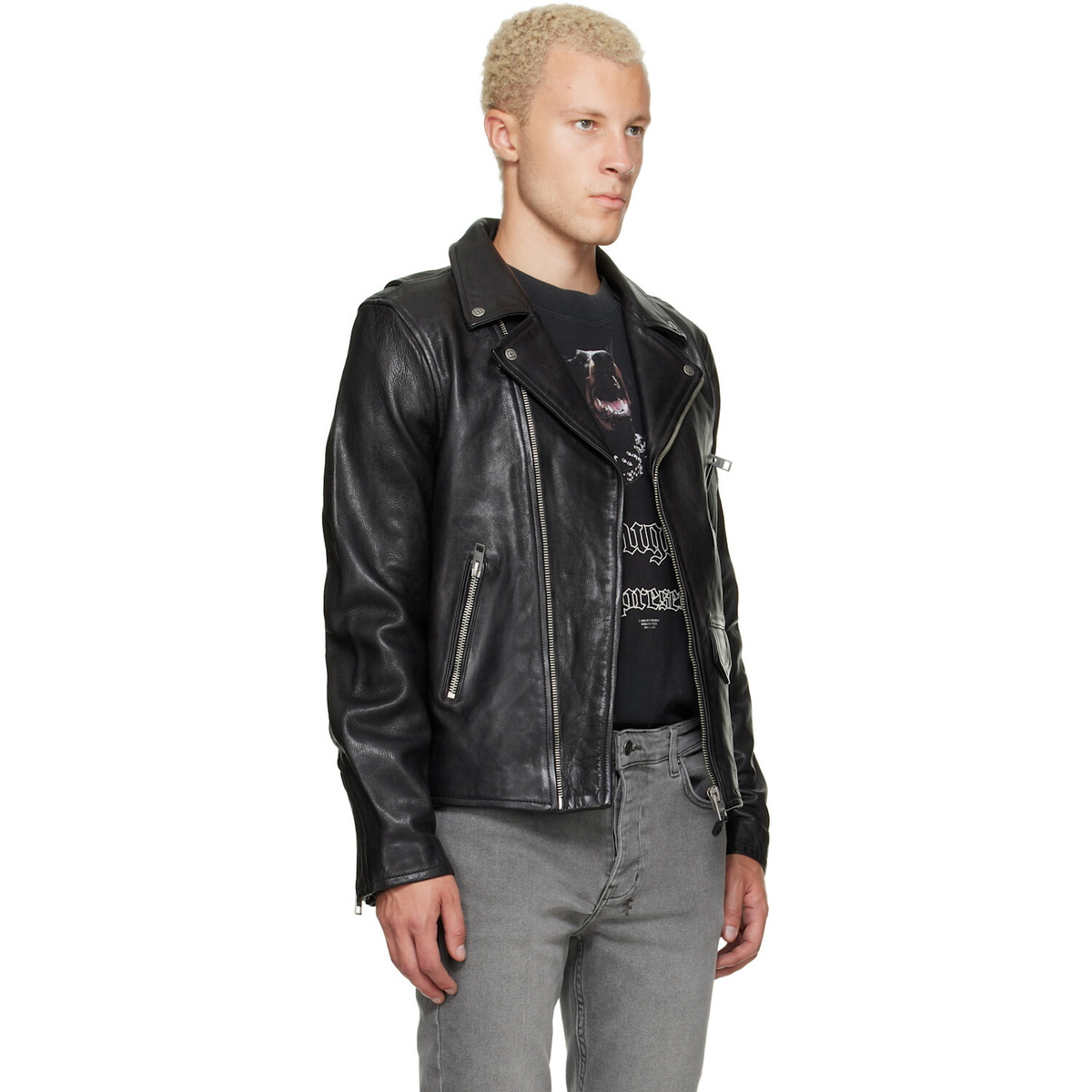 Ksubi Black Capitol Leather Jacket