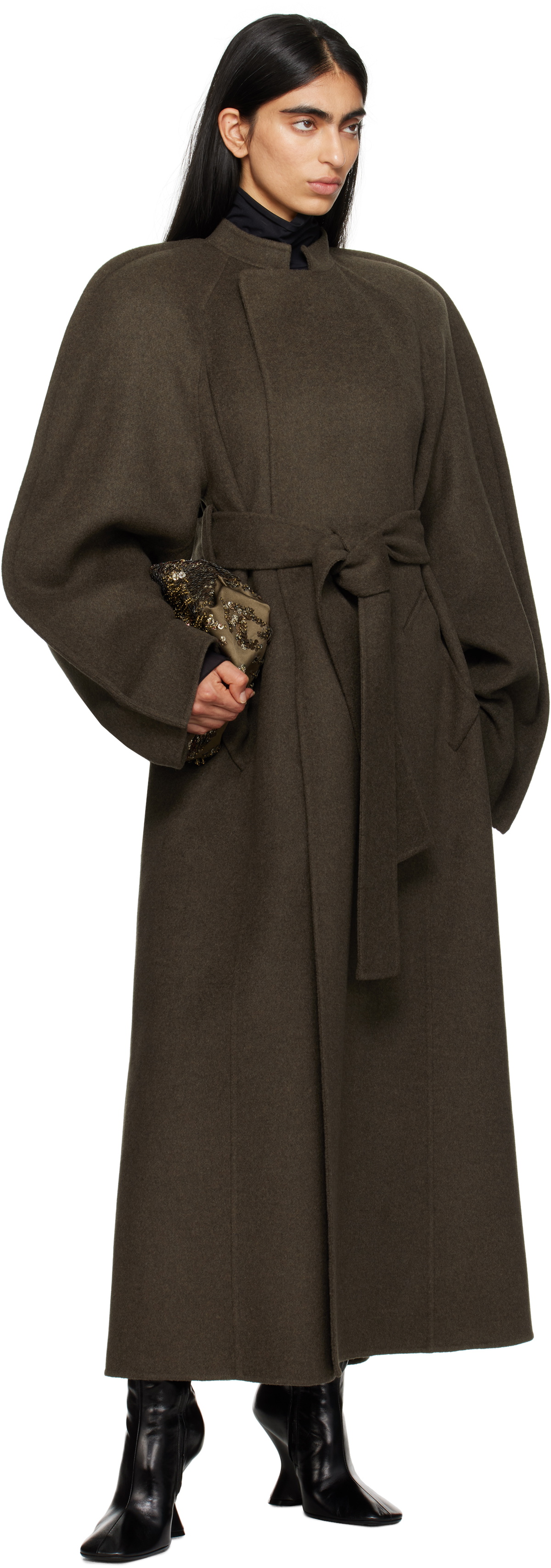 KHAITE Green Rothen Coat