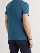 TOM FORD - Garment-Dyed Cotton-Piqué Polo Shirt - Blue