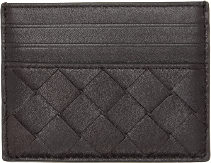 Photo: Bottega Veneta Brown Intrecciato Credit Card Holder