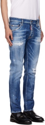 Dsquared2 Blue Ripped Skater Jeans