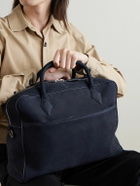 Métier - Closer All Day Leather-Trimmed Nubuck Briefcase
