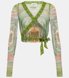 Jean Paul Gaultier Banknote tulle cardigan