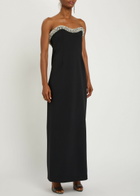 Simkhai Riona Embellished Strapless Crepe Gown Black
