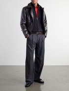 S.N.S. Herning - Robust Merino Wool Zip-Up Sweater - Black