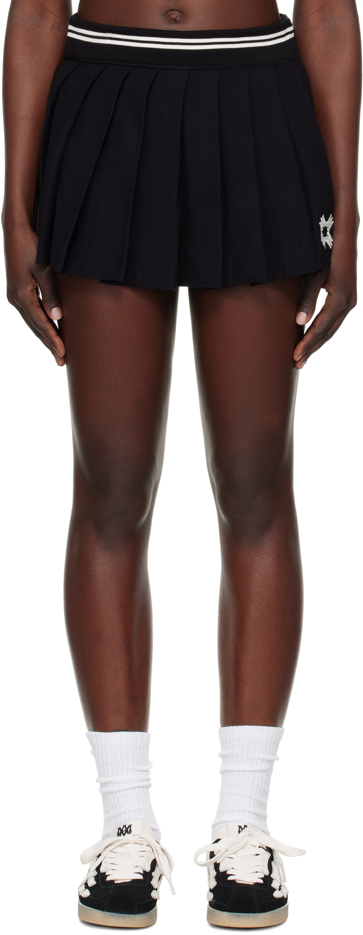 AMIRI Red MA Quad Pleated Miniskirt Amiri