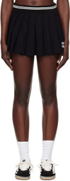AMIRI Black MA Quad Pleated Miniskirt