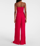 Alaïa Pleated knitted strapless jumpsuit