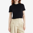 Auralee Women's Washable Wool Pile T-Shirt in Navy