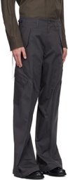 NVRFRGT Gray Twisted Cargo Pants