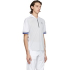 On White Clubhouse Polo Zip-Up T-Shirt