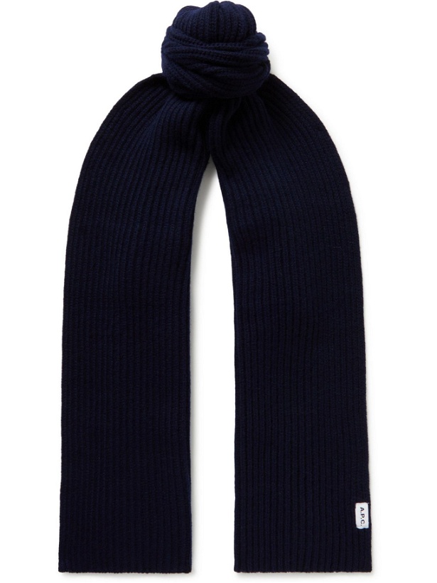 Photo: A.P.C. - Ribbed Wool and Cashmere-Blend Scarf