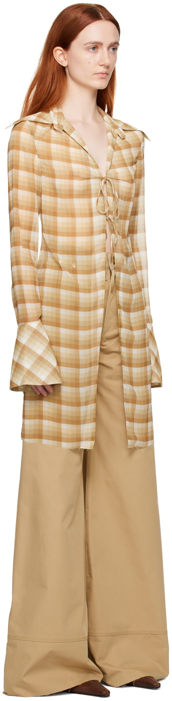 JUNEYEN Tan Check Shirt