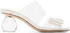 Simone Rocha Transparent & White Beaded Perspex Heeled Sandals
